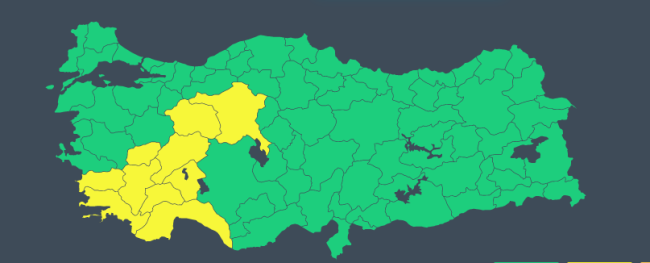 Meteoroloji'den 10 kente sarı uyarı: Kuvvetli yağış bekleniyor